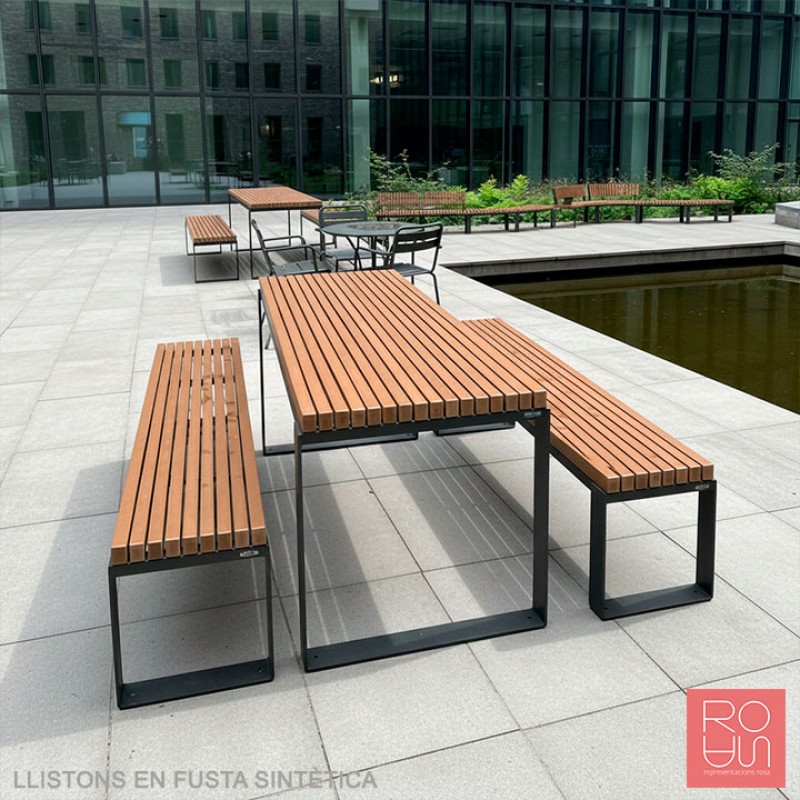 Taula de pícnic en plàstic reciclat per exteriors "Màlaga"